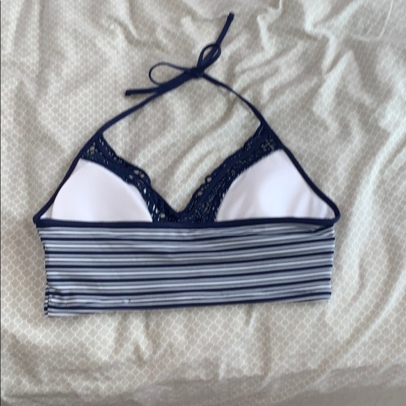 xhilration navy and white striped bikini top - Picture 2 of 2